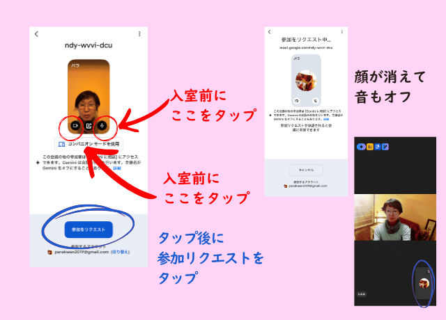 頑張っているのに報われないときに｜オンラインサロンで流れを整える｜女性経営者のためのカウンセリング（大阪）｜入室前の参加方法とGoogle Meet（顔出しとマイクの設定方法）